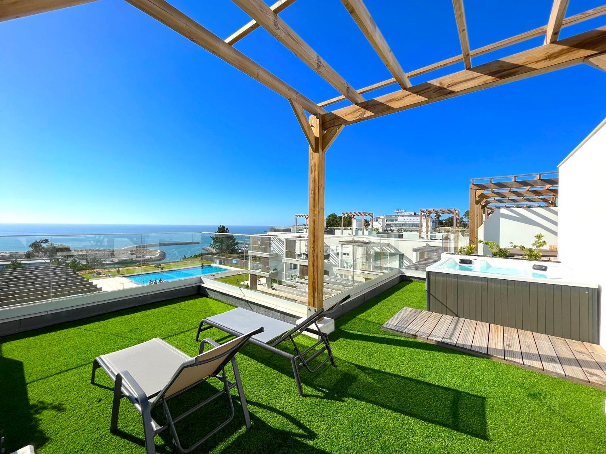 Mar A Vista - Condominium With Pool, Gym And Sea Views Nazaré Szoba fotó