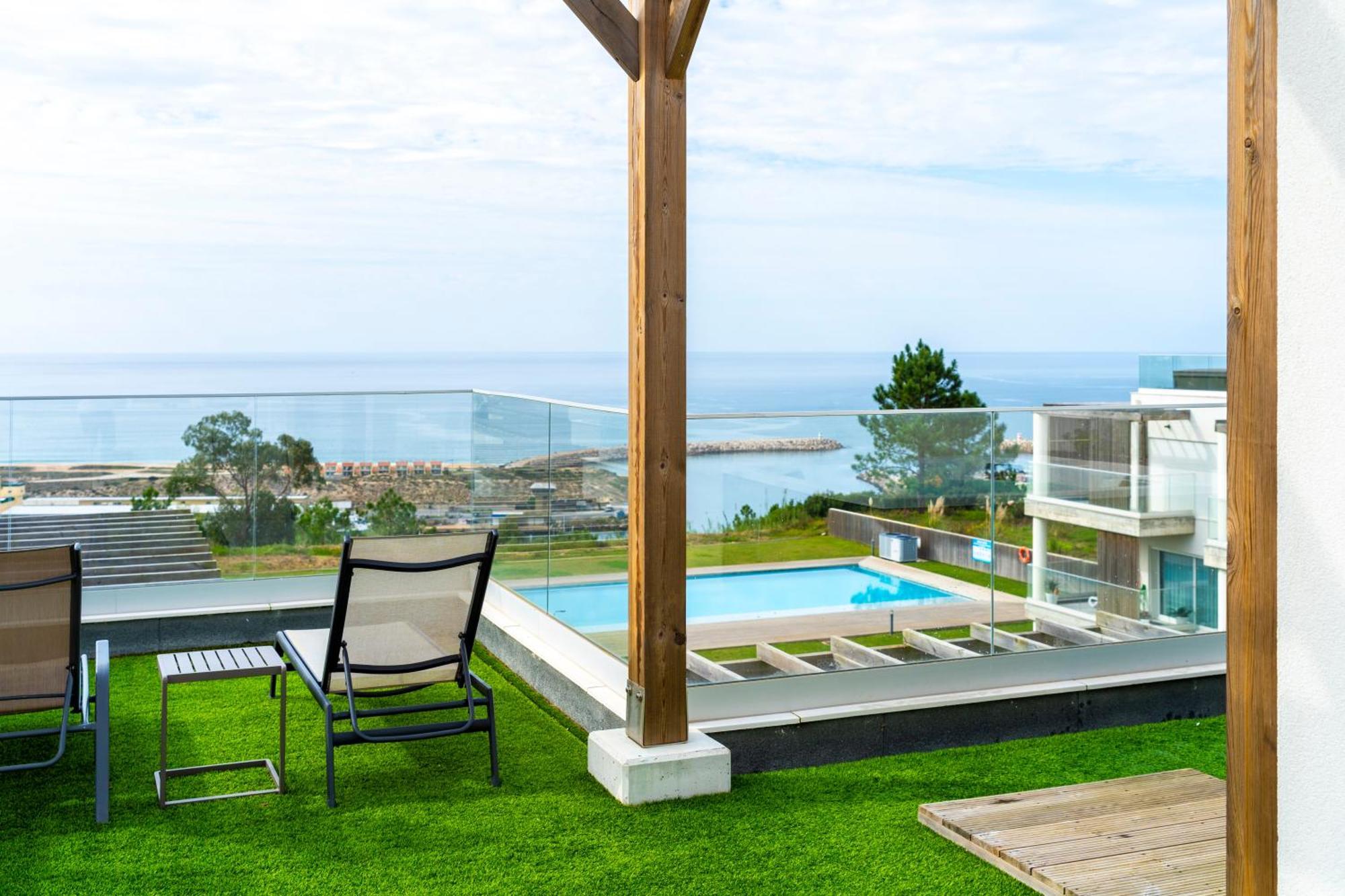 Mar A Vista - Condominium With Pool, Gym And Sea Views Nazaré Kültér fotó
